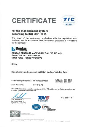 Our ISO 9001:2015 Certificate